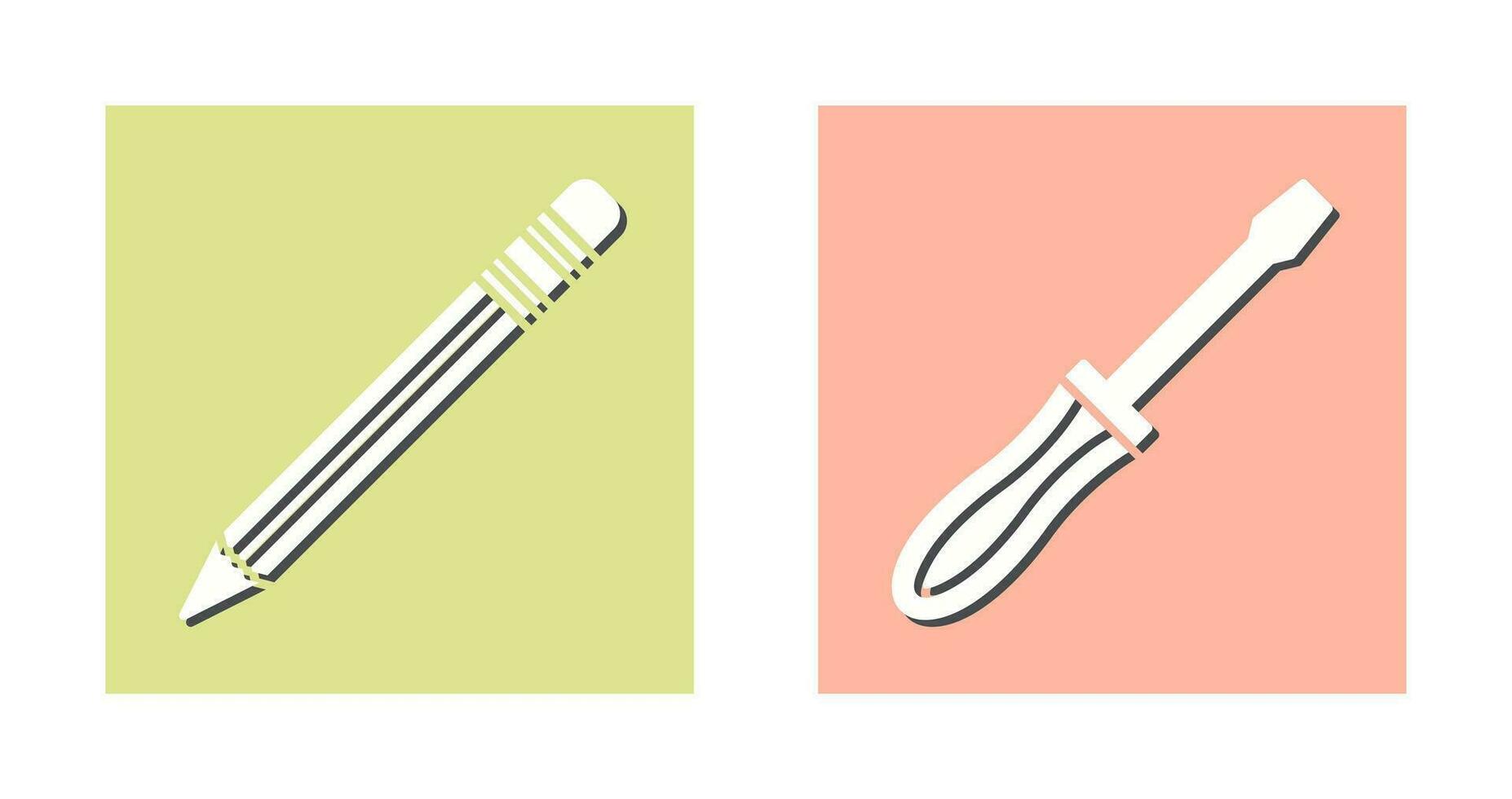 Pencil and Screwdriver Icon vector