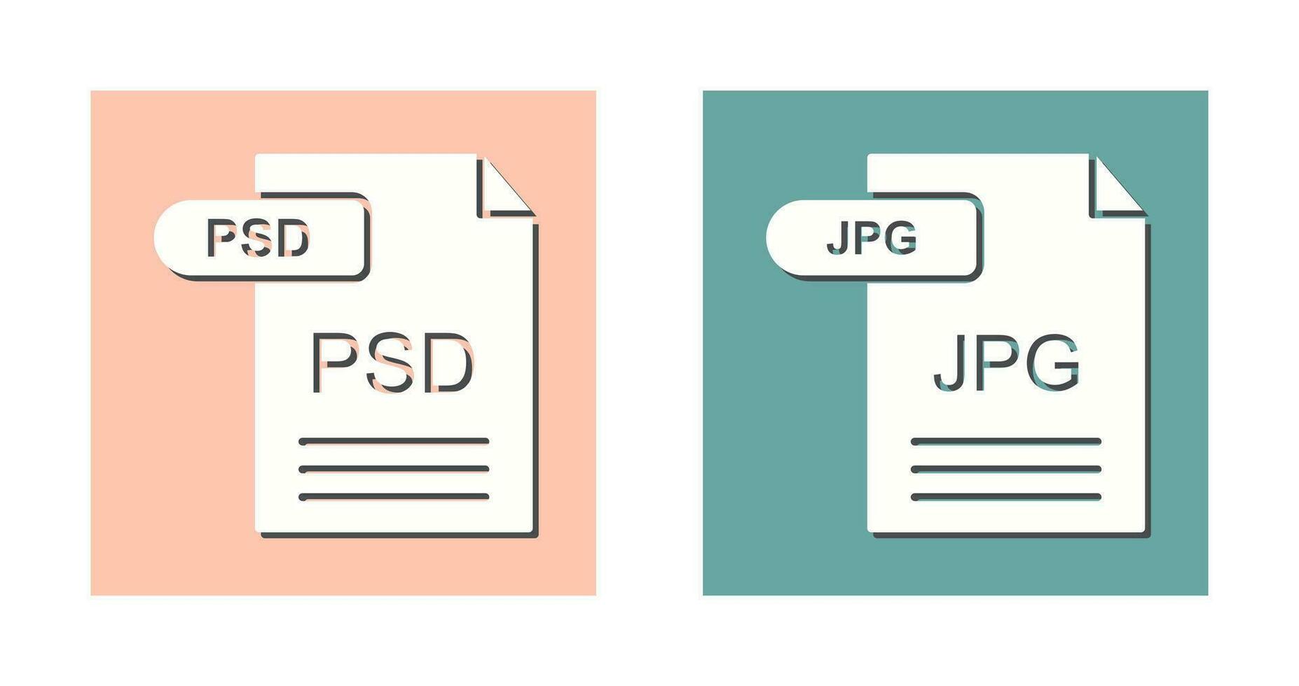 PSD and JPG Icon vector