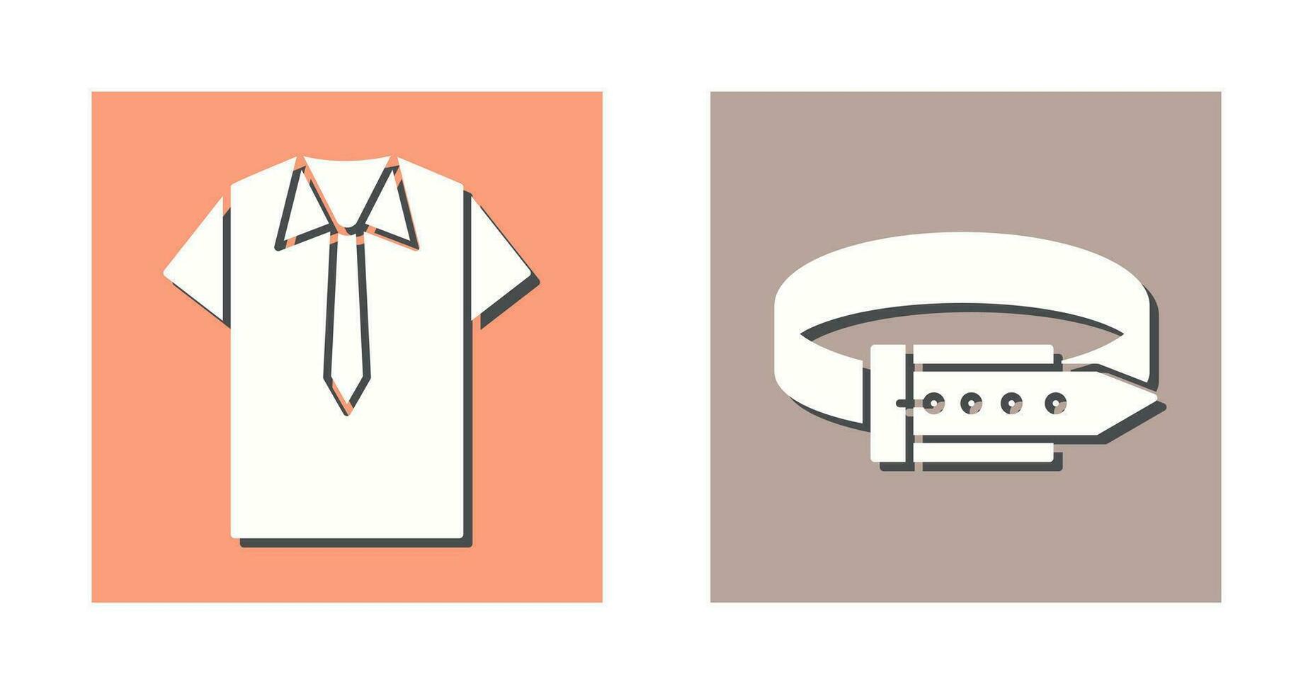 Shirt and Tie and Belt Icon vector