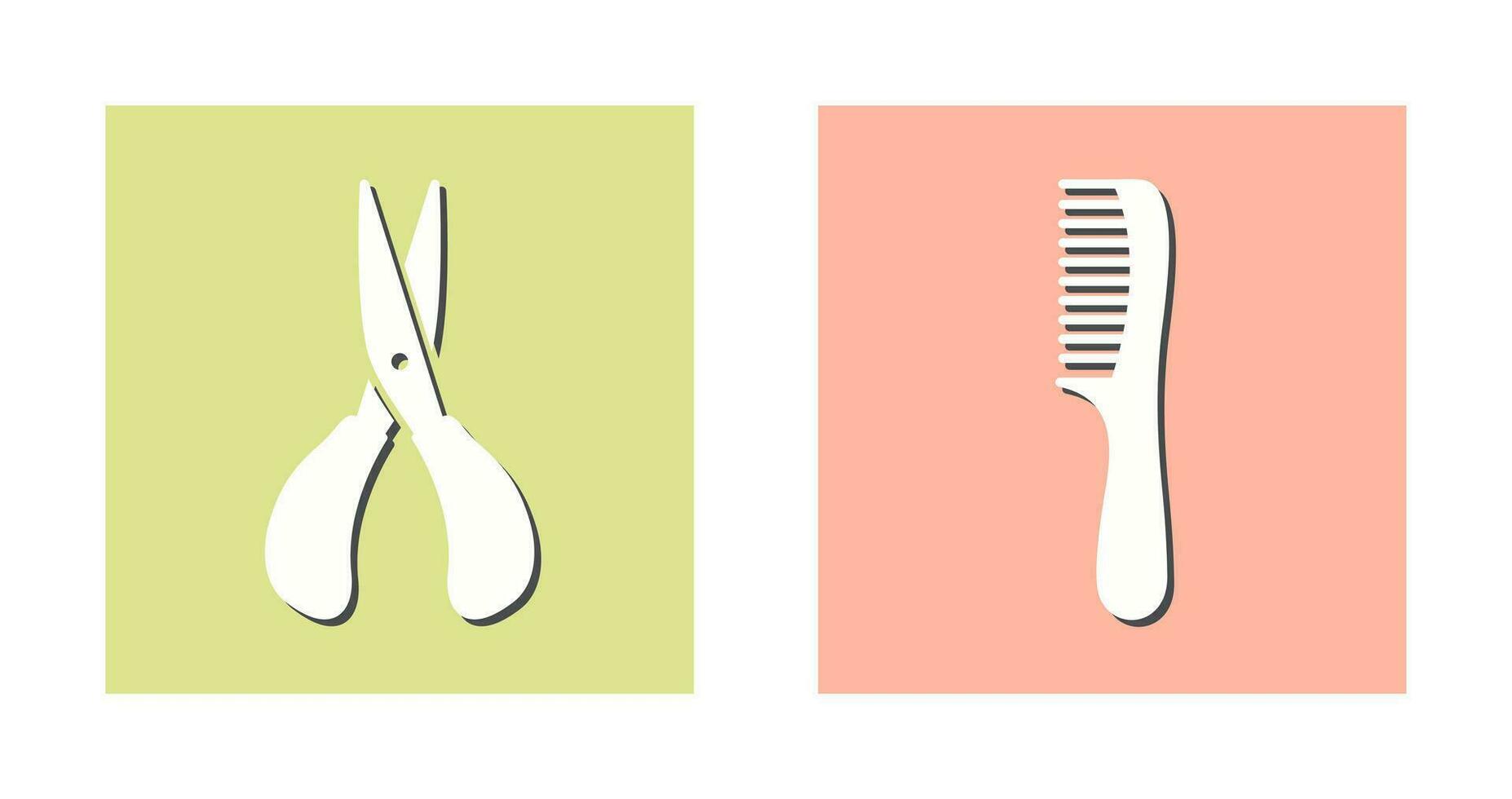 Scissor and Comb Icon vector