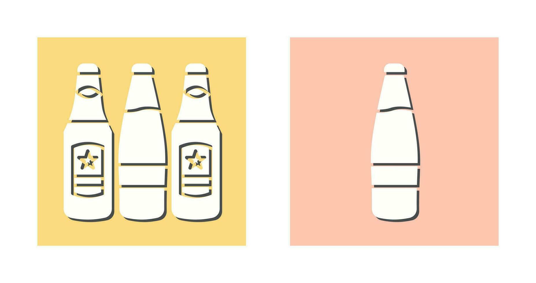 Beer Bottles and alcohol Icon vector