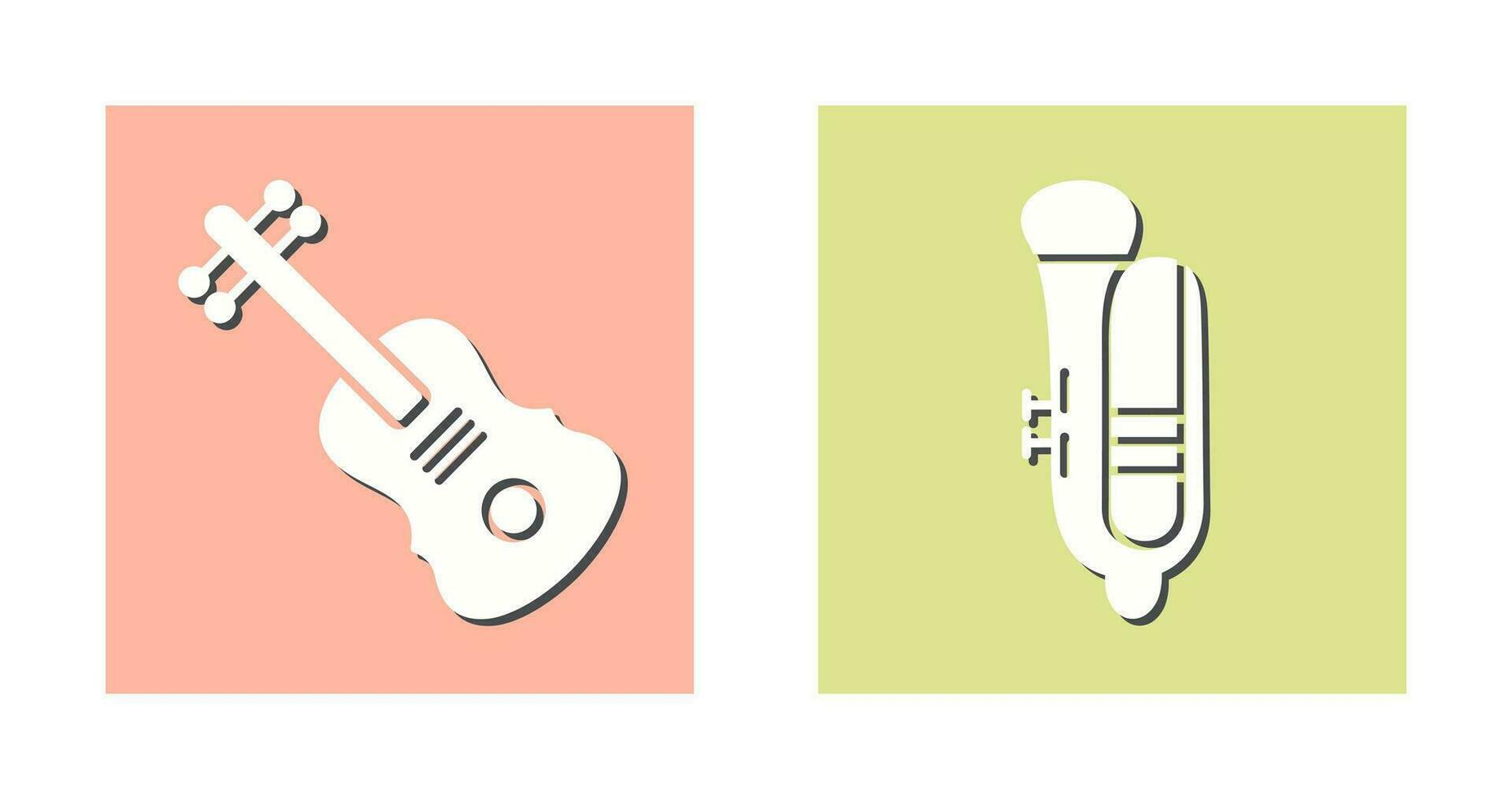 Violin and Tuba Icon vector
