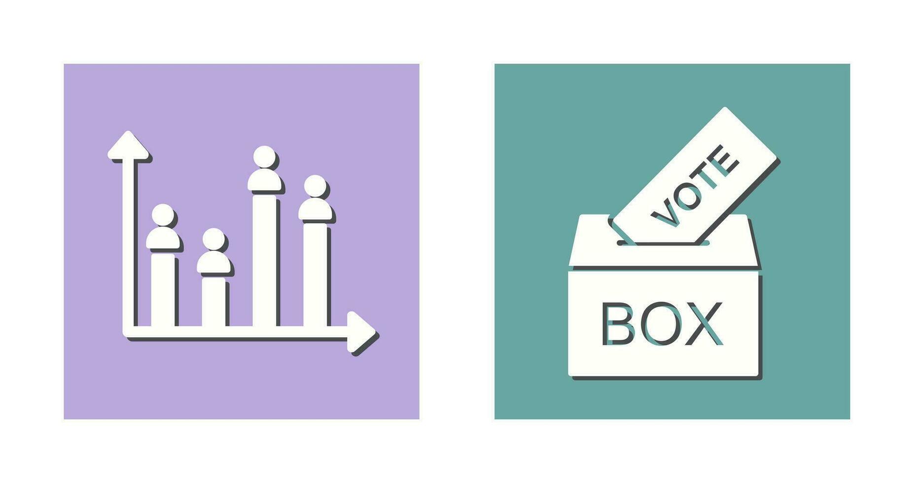 Giing Vote and Candidate and Graph Icon vector