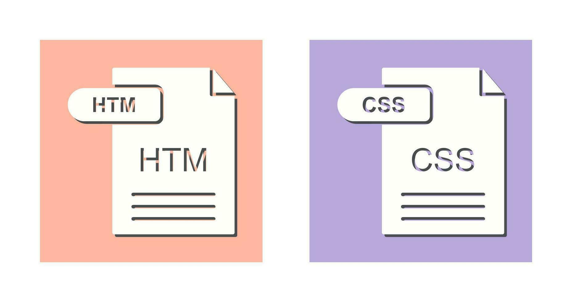 HTM and CSS Icon vector