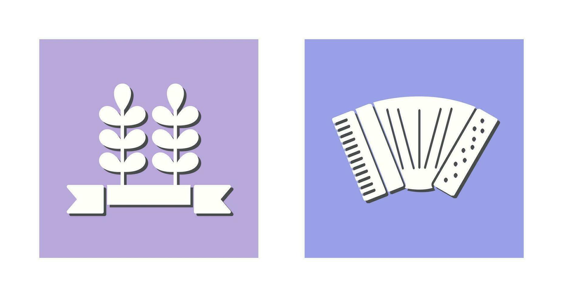 Accordion a d Wheat Icon vector