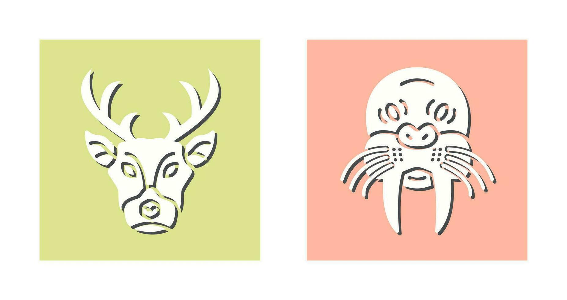 Deer and animal Icon vector