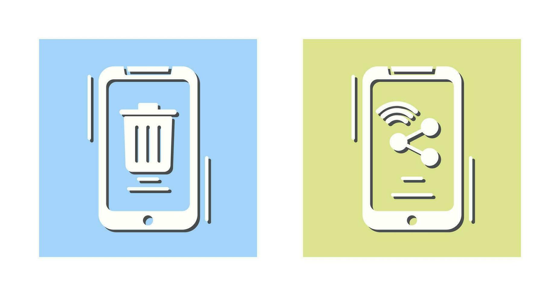 Delete and Device Icon vector