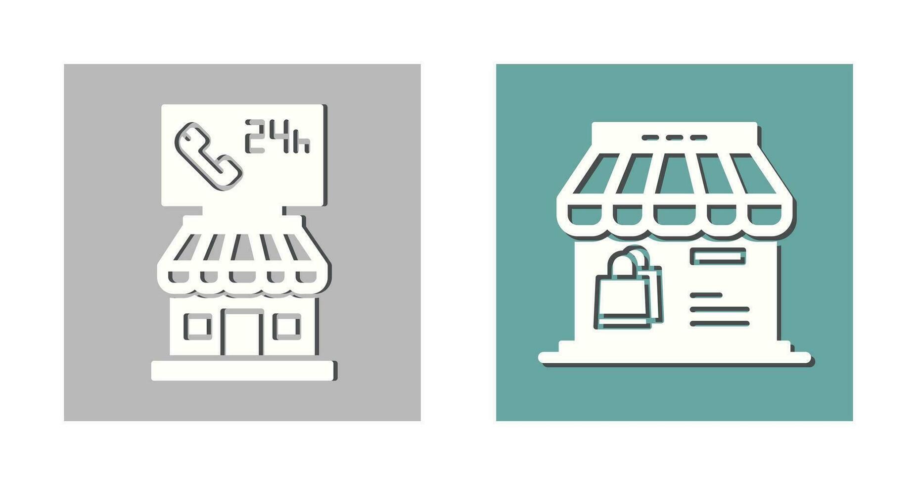 24 Hour and Store Icon vector