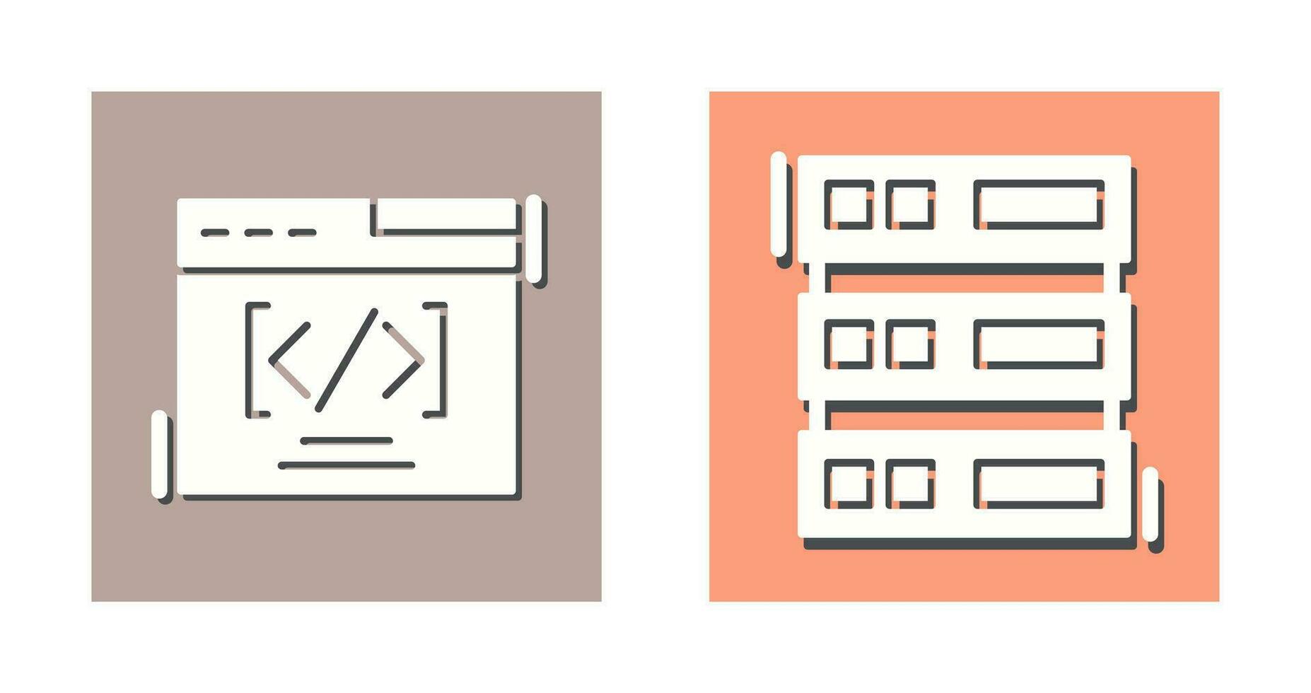 Web Coding ND Server Icon vector
