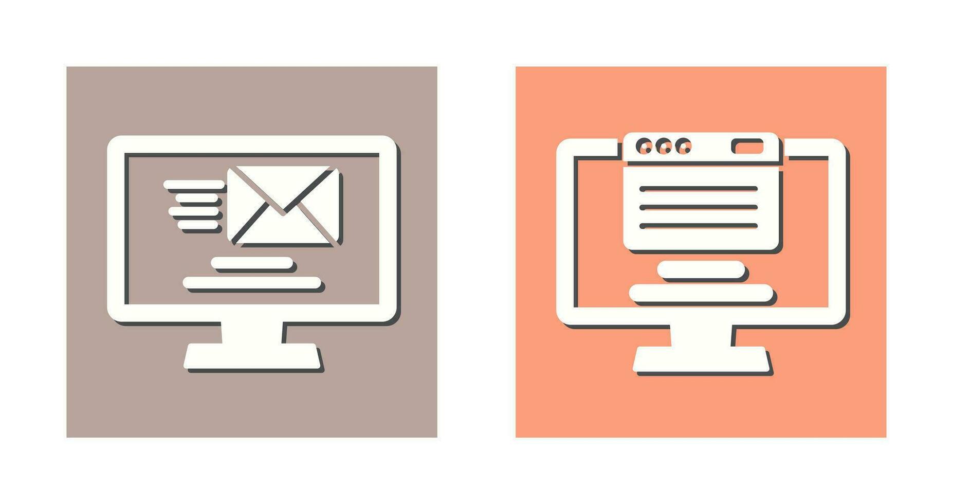 Mail and Web Icon vector