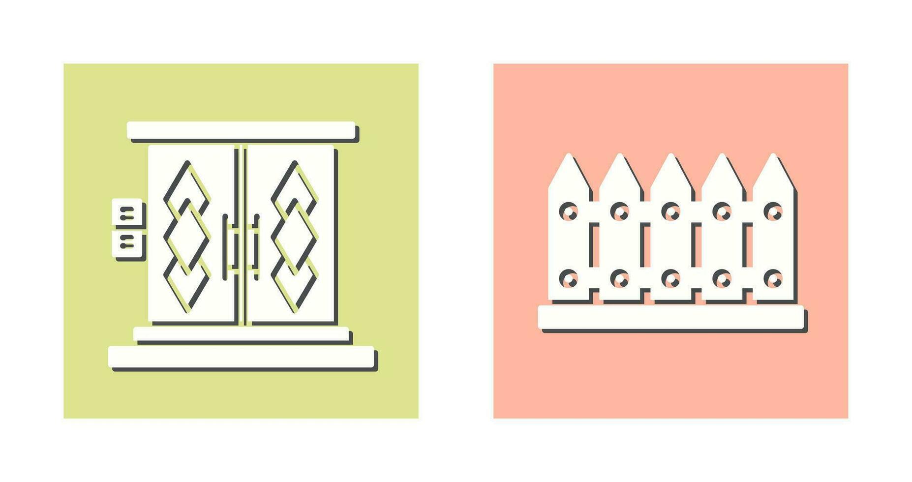 Door and Fence Icon vector