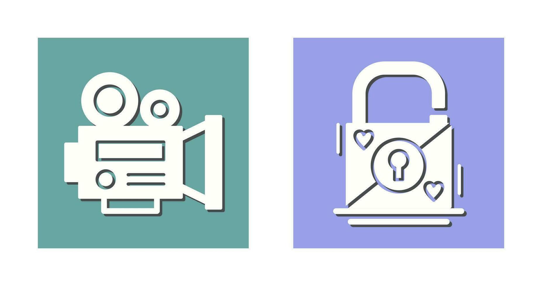 Padlock and Video  Icon vector