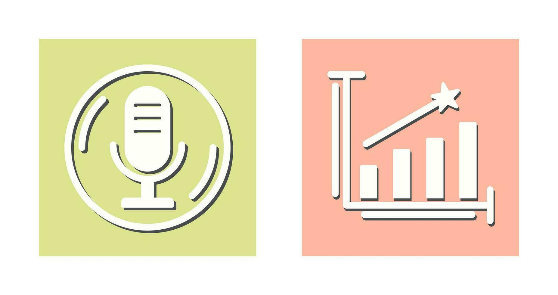 Microphone and Line Bars Icon vector