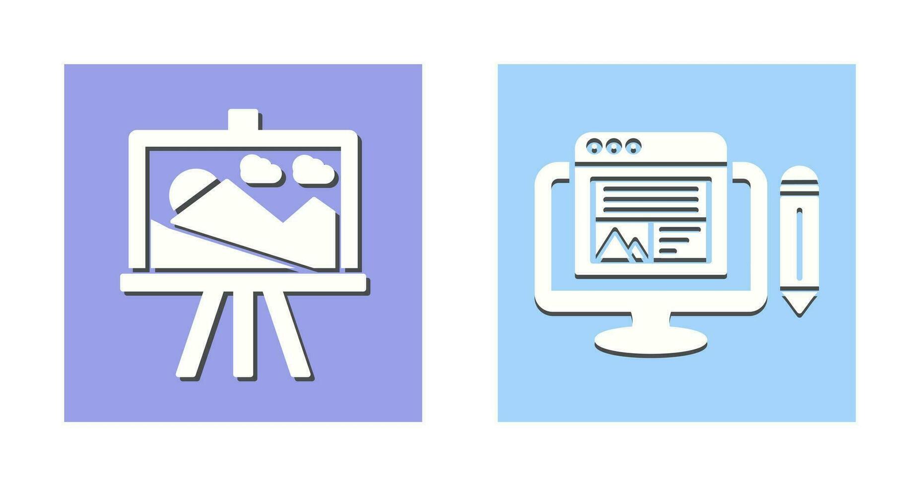 Canvas and Web design Icon vector