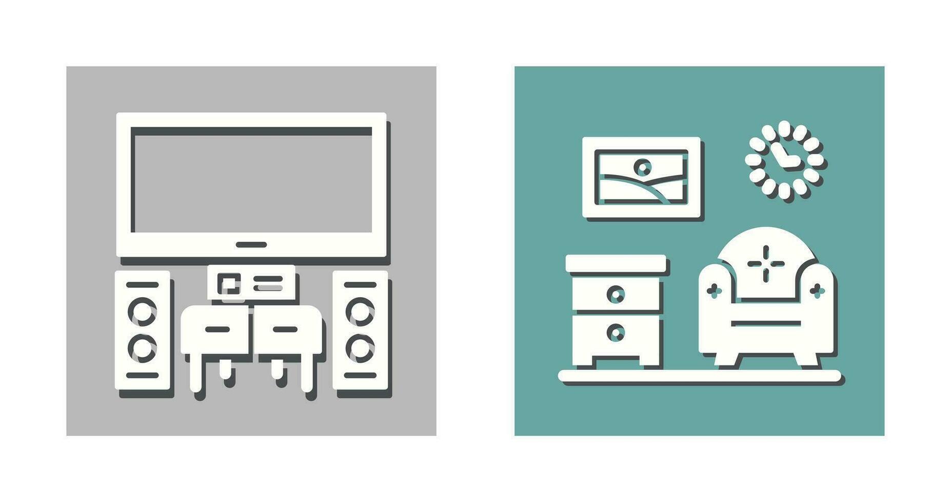 Home Theater and Living Room Icon vector