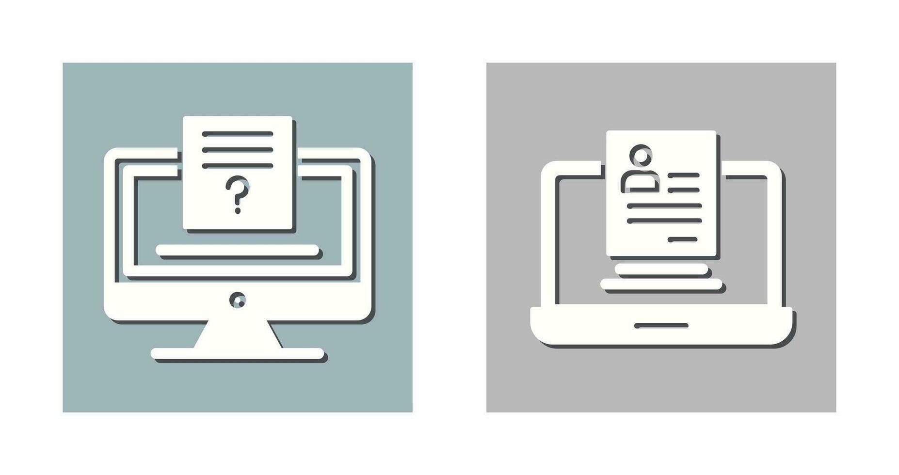 Quiz and Registration Icon vector