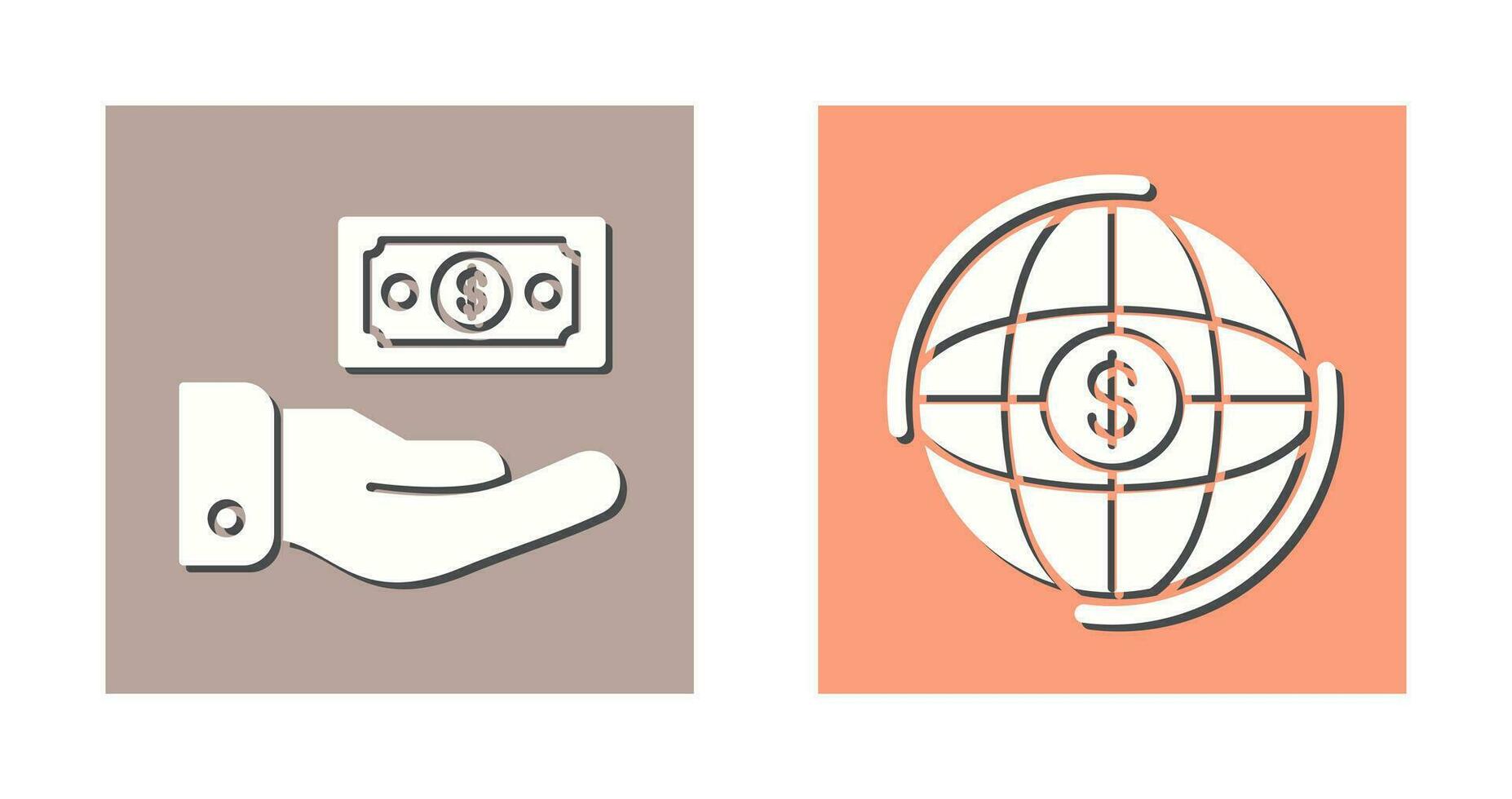 Money and Globe Icon vector