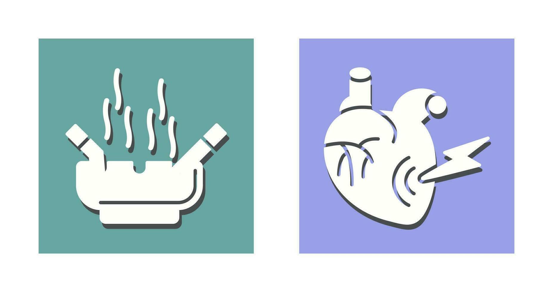Heart Attack and hashtray Icon vector