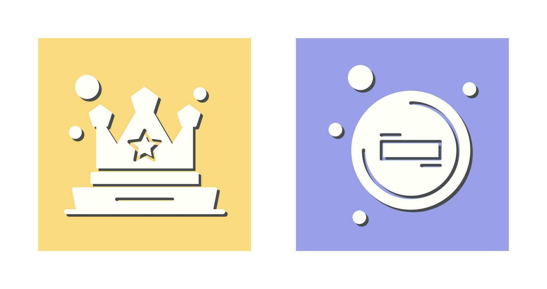 Crown and Remove Icon vector