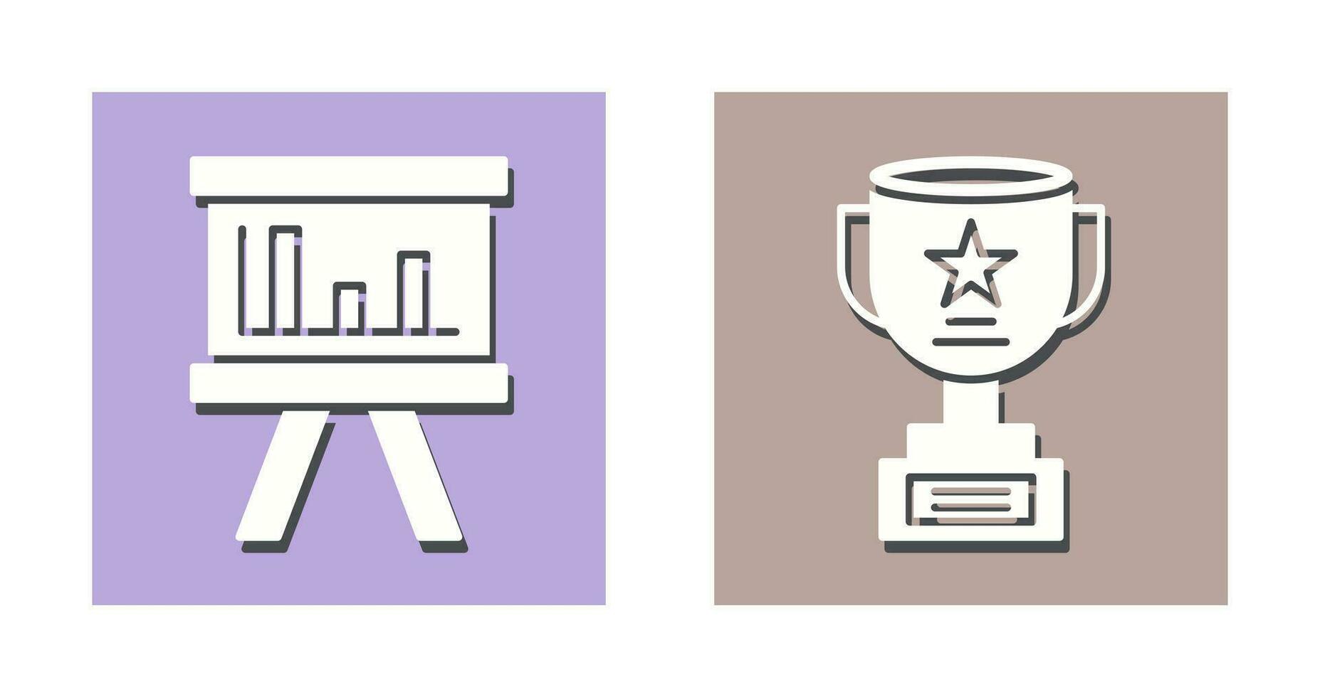 Board and Trophy Icon vector
