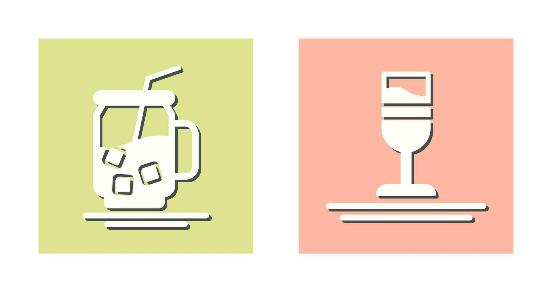 Iced Tea and Rainbow Drink Icon vector