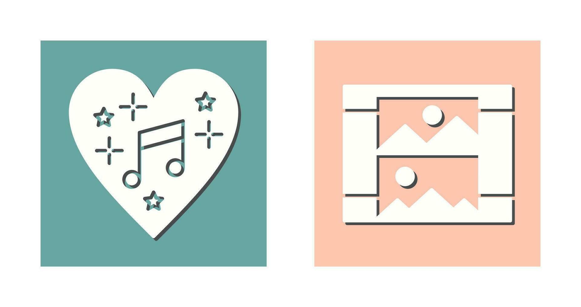 Music and Gallery Icon vector