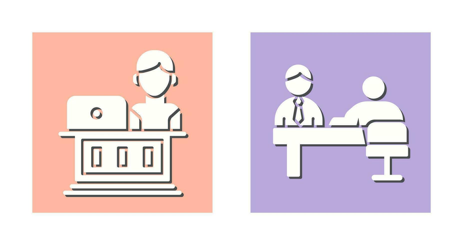 Employee and Evaluating work Icon vector