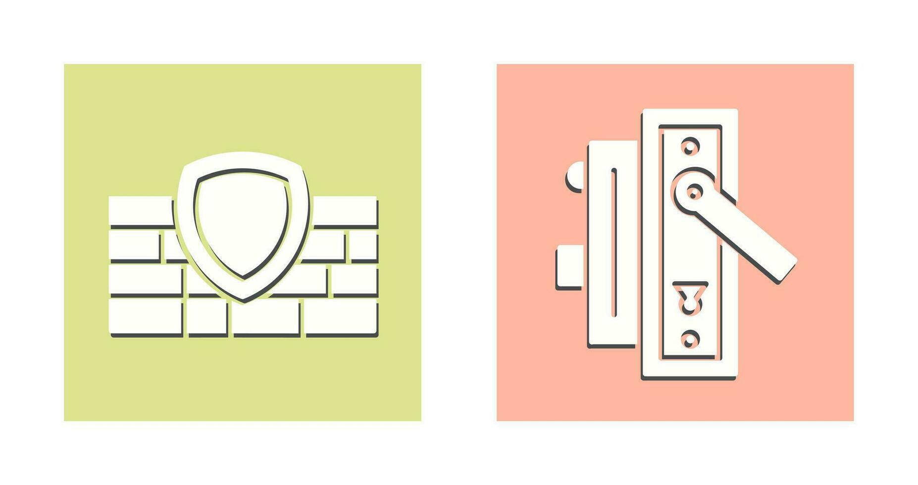 Firewall and Door Handle Icon vector