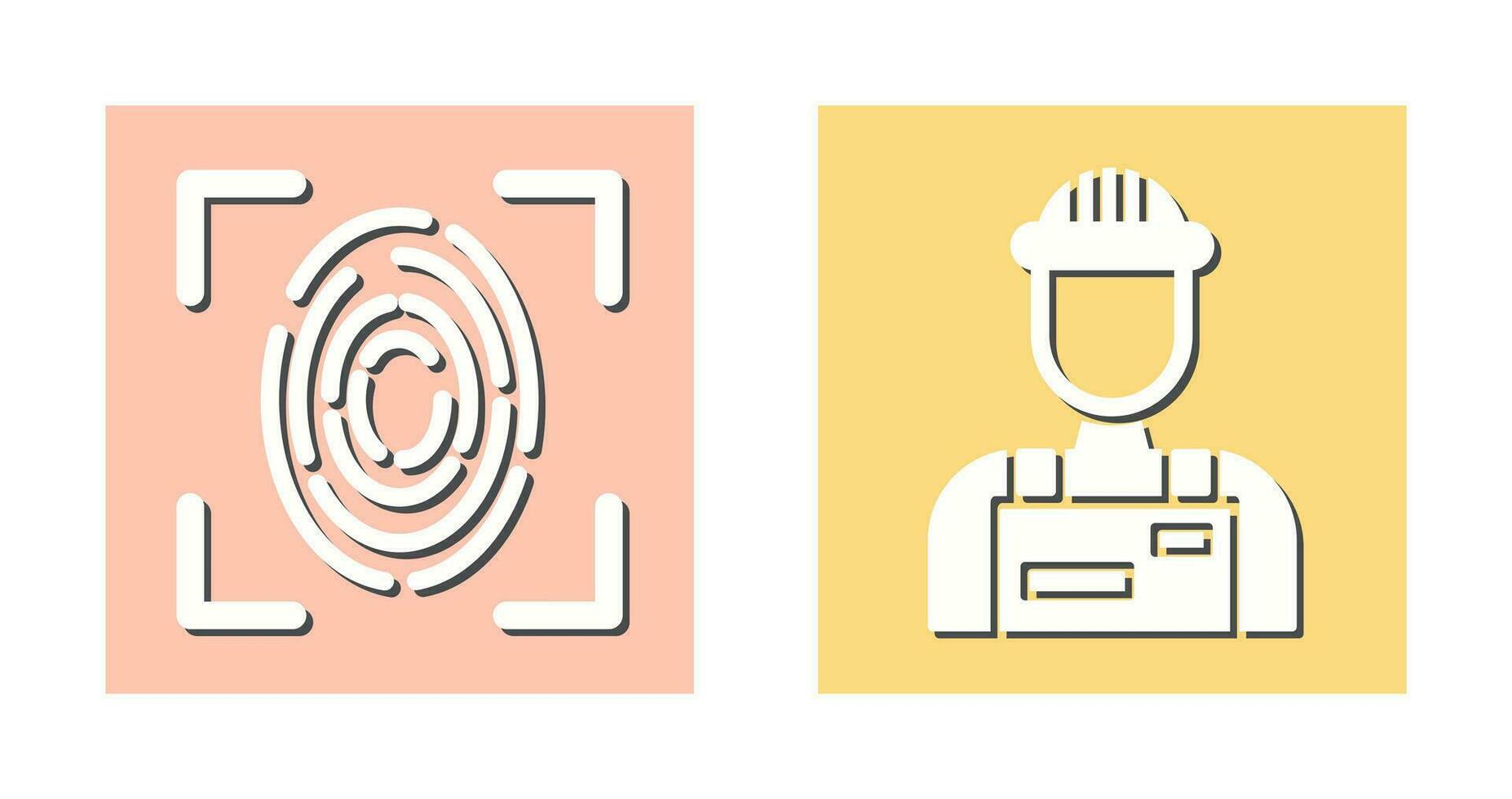 Fingerprint and Riot Police Icon vector