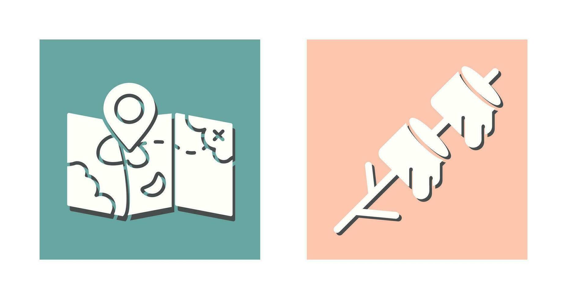 Map and Marshmallows Icon vector