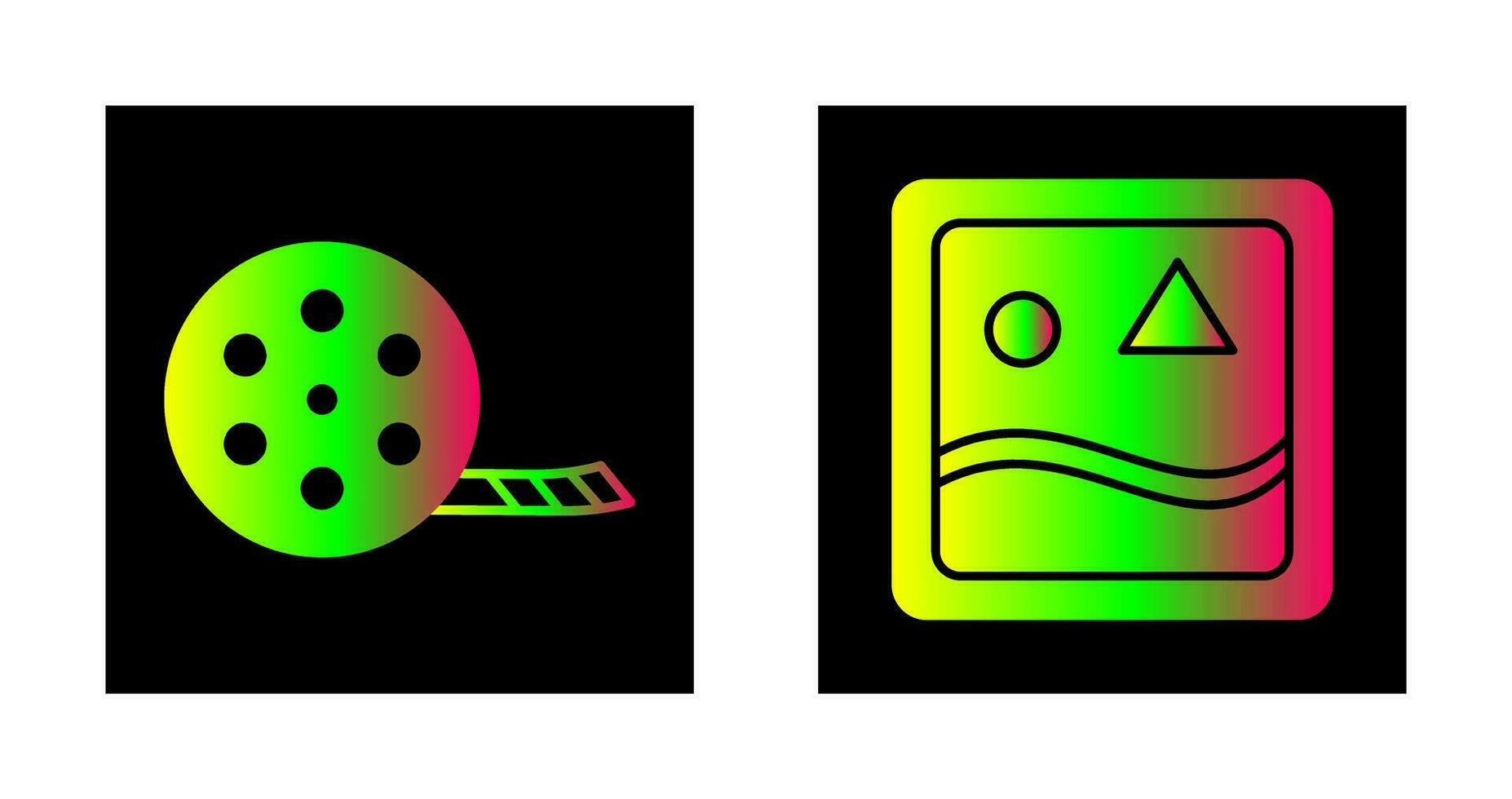 film reel and images Icon vector