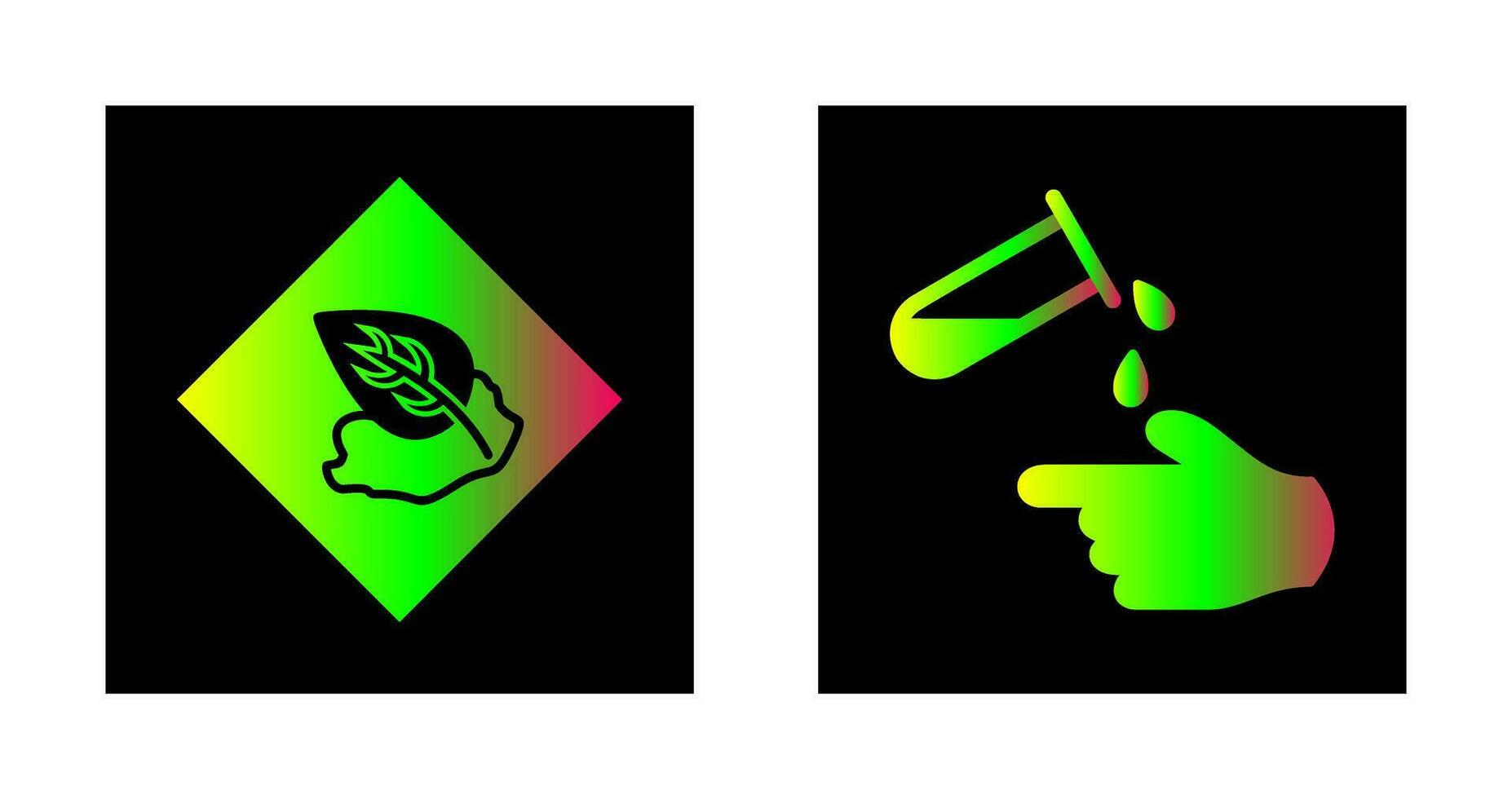 Environment hazard and Corrosive hazard  Icon vector