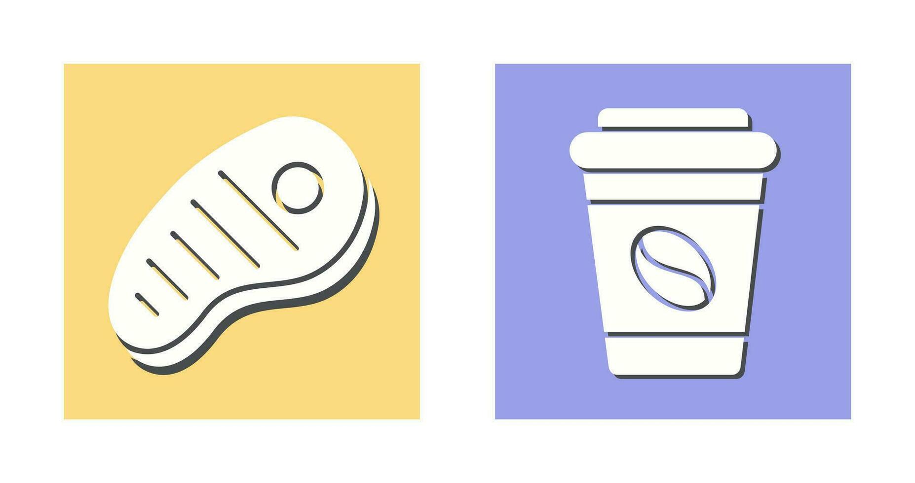 Meat and Coffee Icon vector