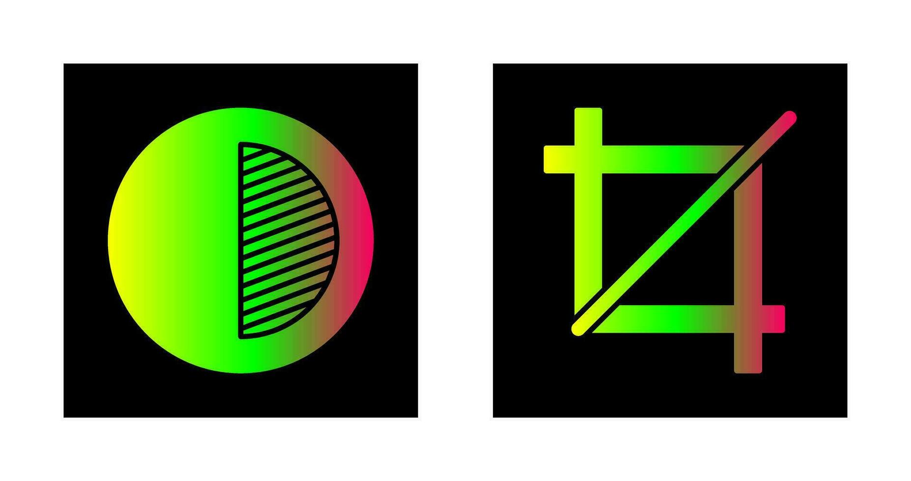 contrast and crop Icon vector