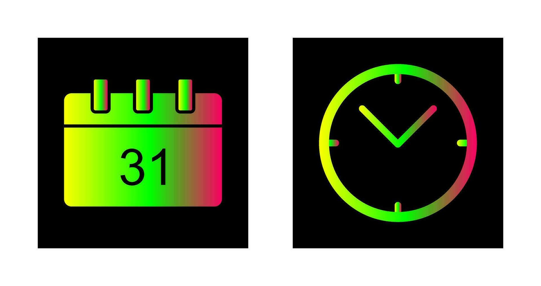 calendar and clock Icon vector