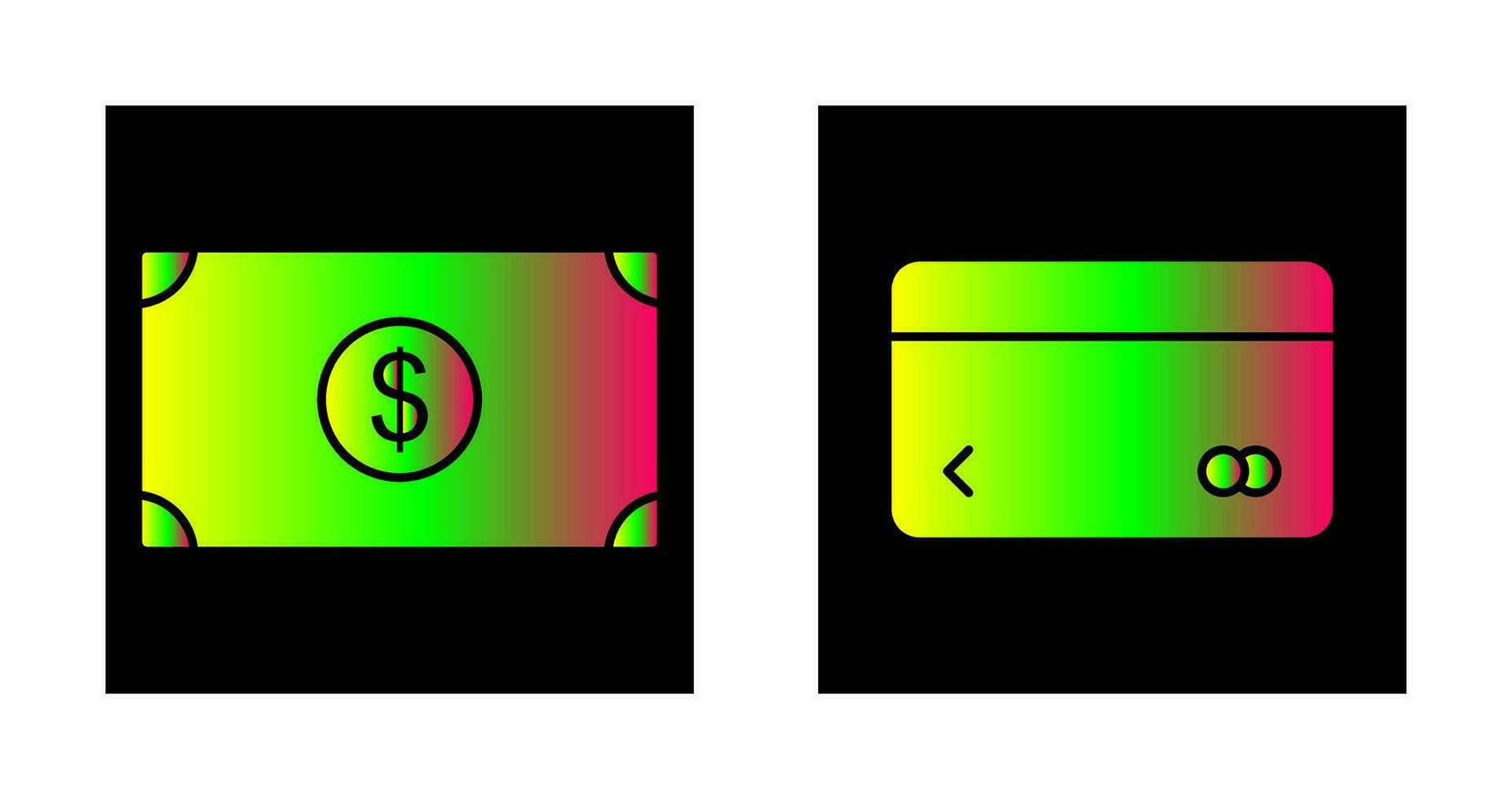 dollar and credit card Icon vector