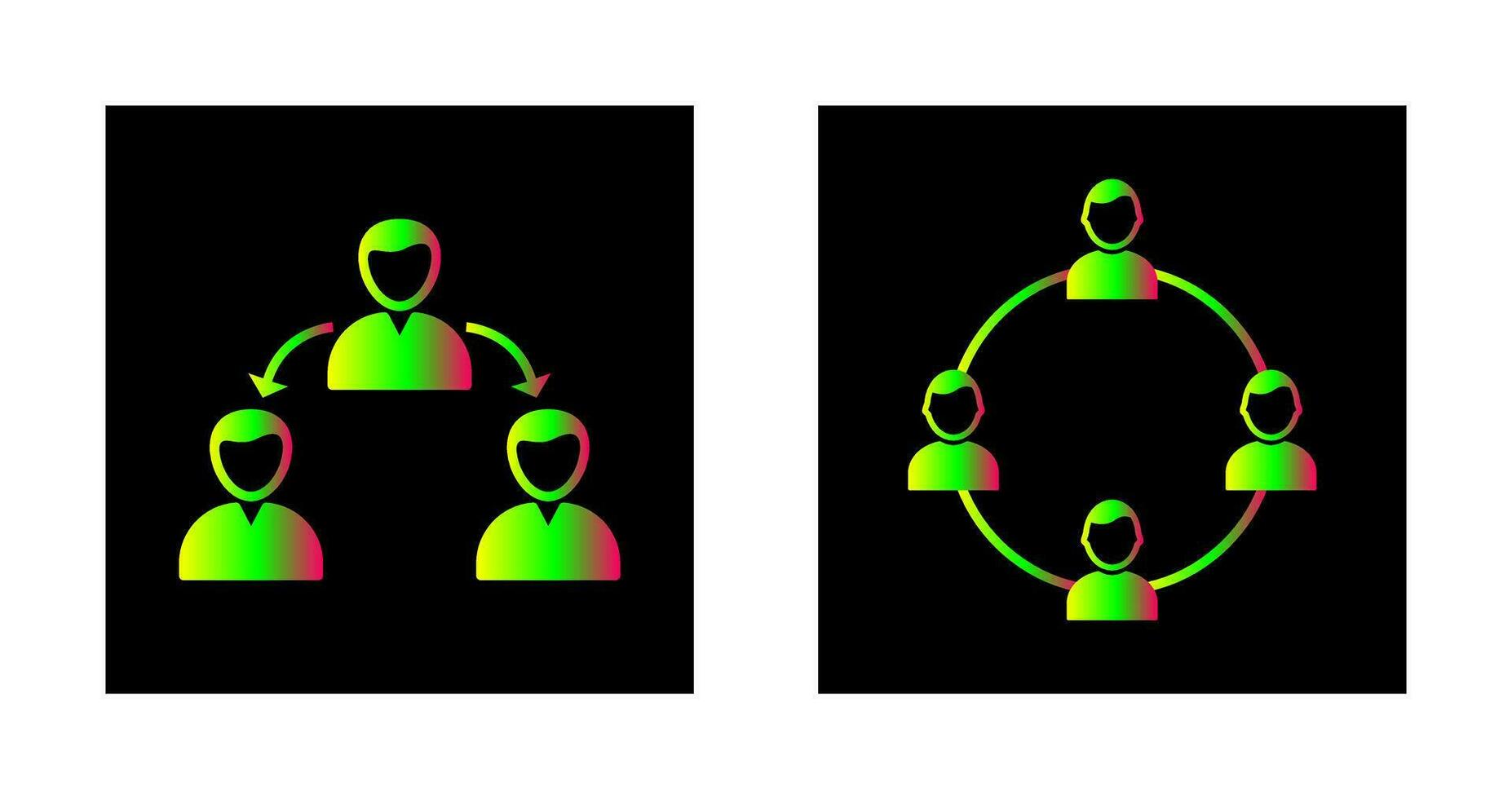 connected user and network group  Icon vector
