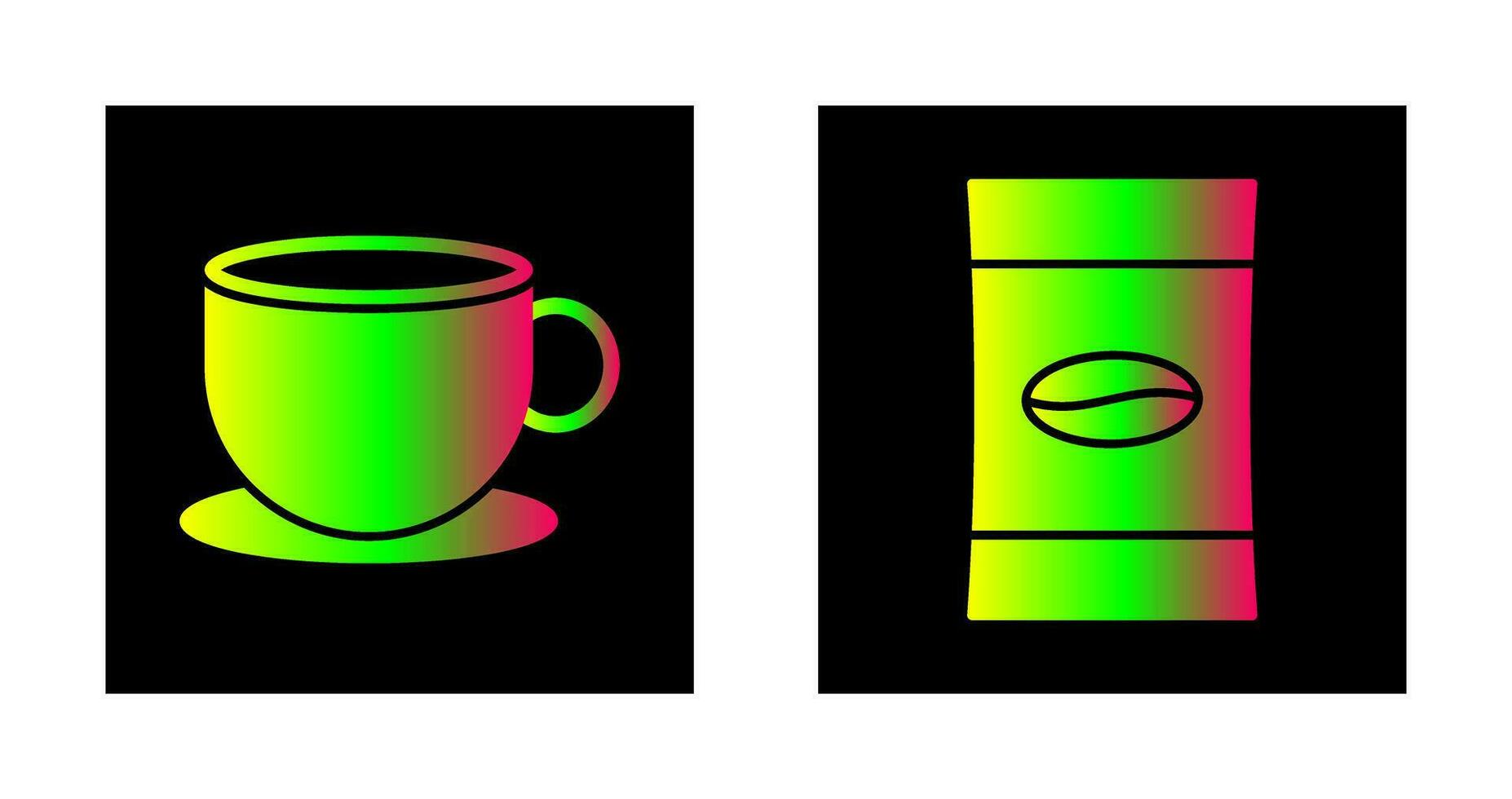 tea and coffee packet Icon vector