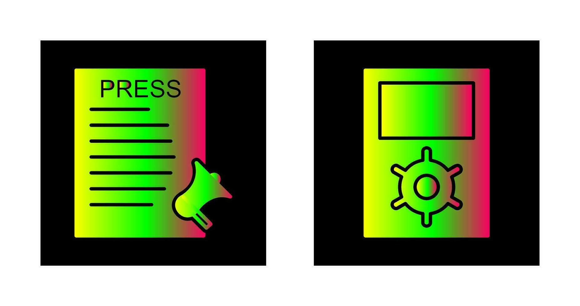 Press Releases and Management  Icon vector