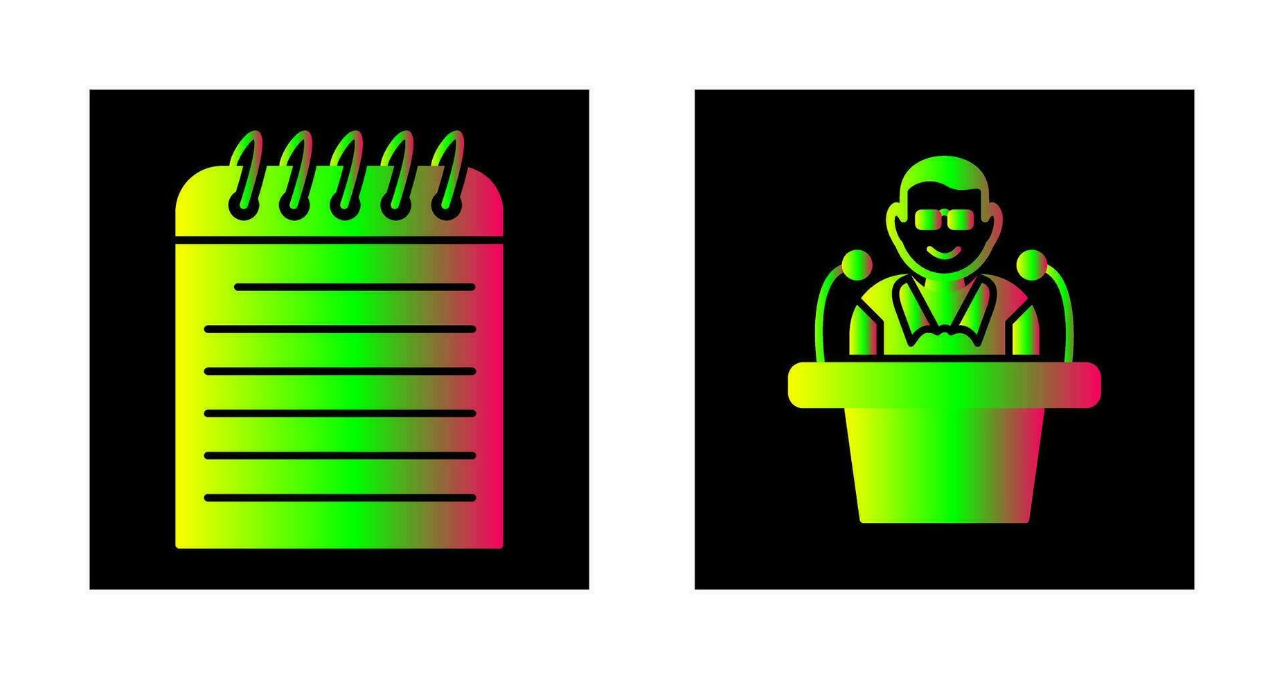 Note and Lecture Icon vector