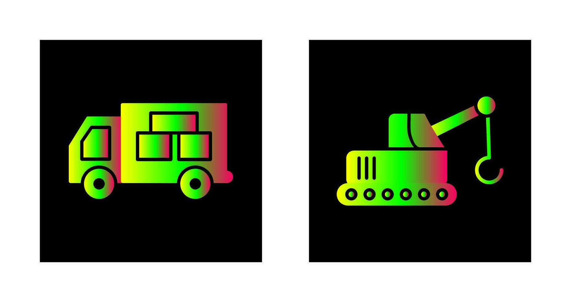 Logistics Car and Lifter Icon vector