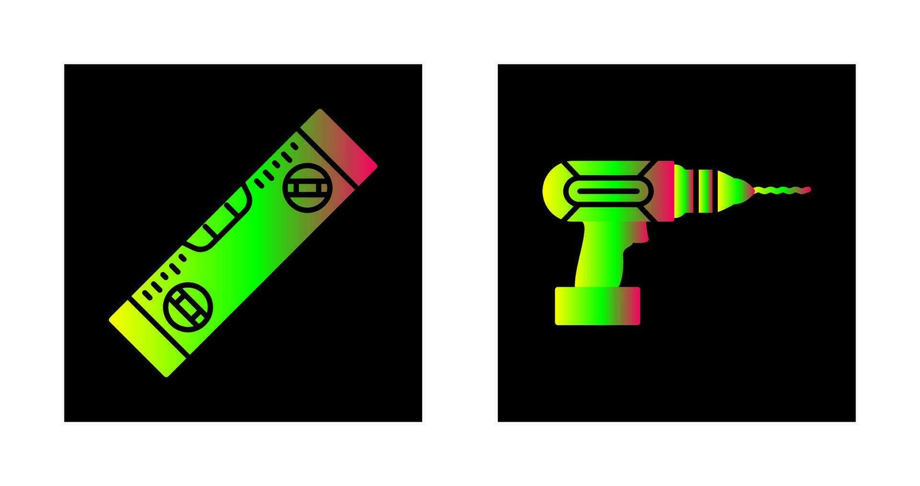 Level and Drill Icon vector