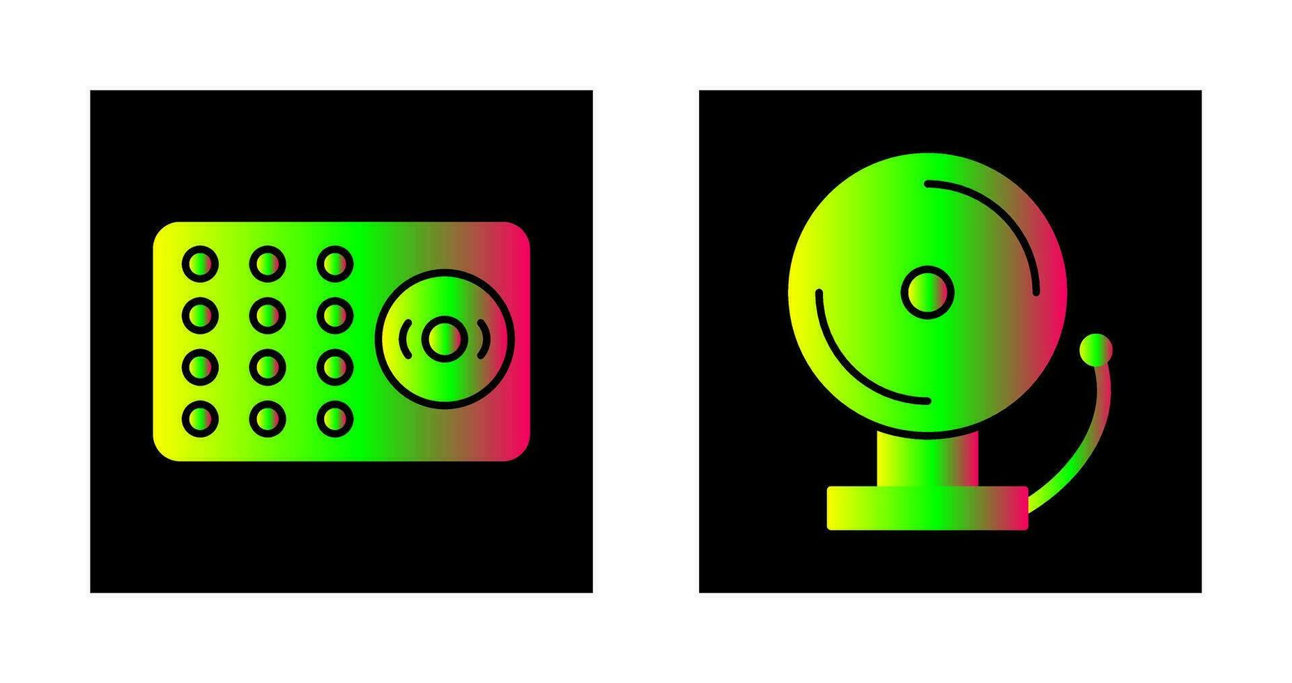 ring alarm and fire alarm  Icon vector