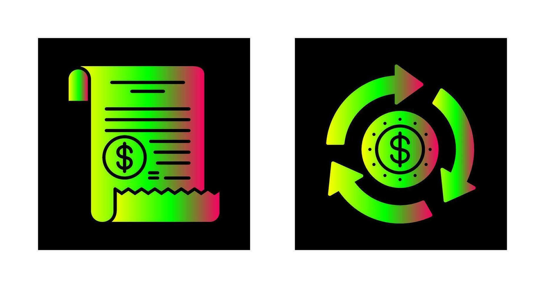 Turnover and Receipt Icon vector