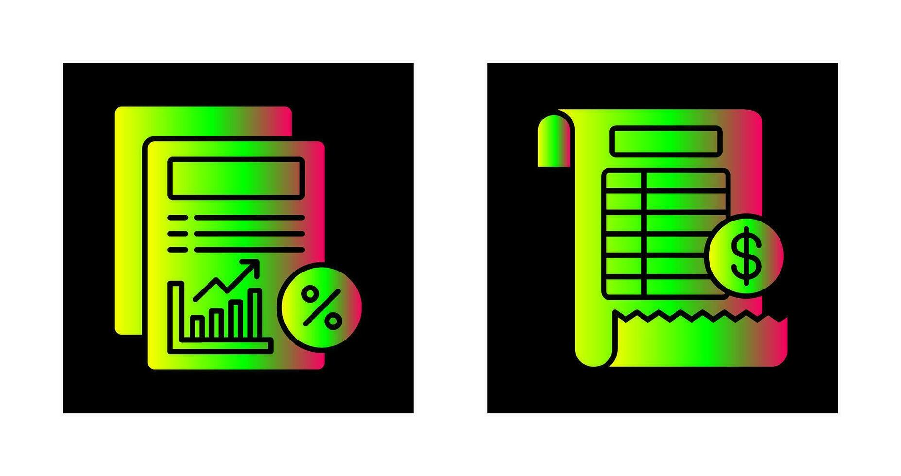 Report and Bill Icon vector
