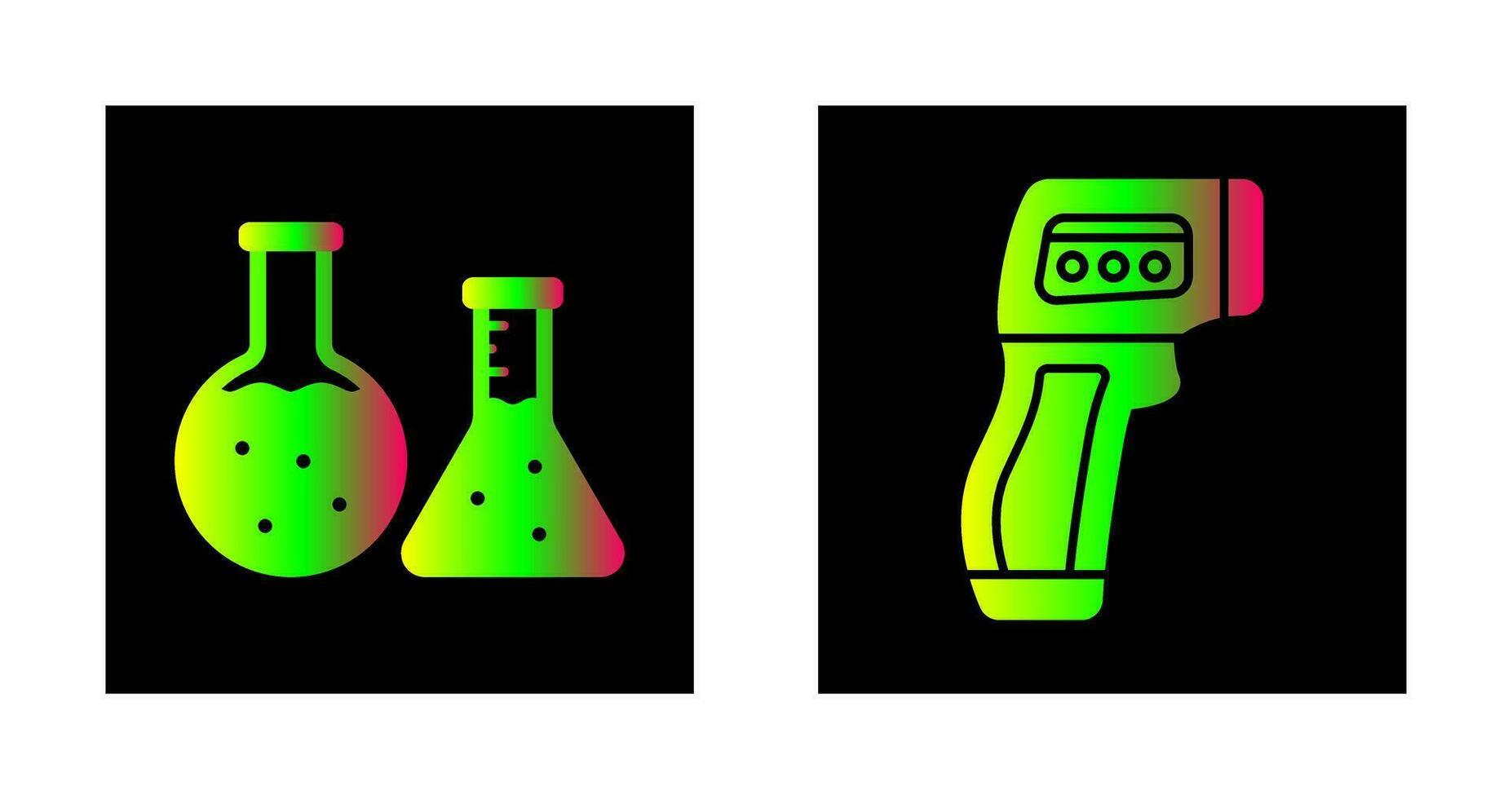 Flask and indicator Icon vector