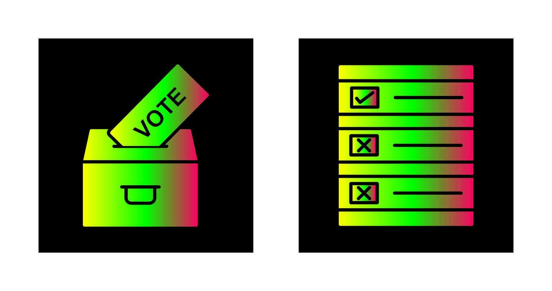 Casting Vote and Ballot Paper Icon vector