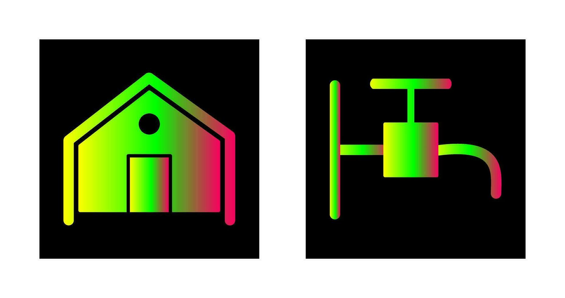 Tent and Tap Icon vector