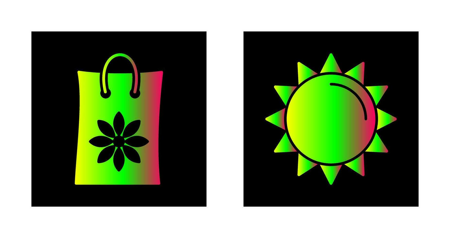 Pesticide Bags and Sun Icon vector