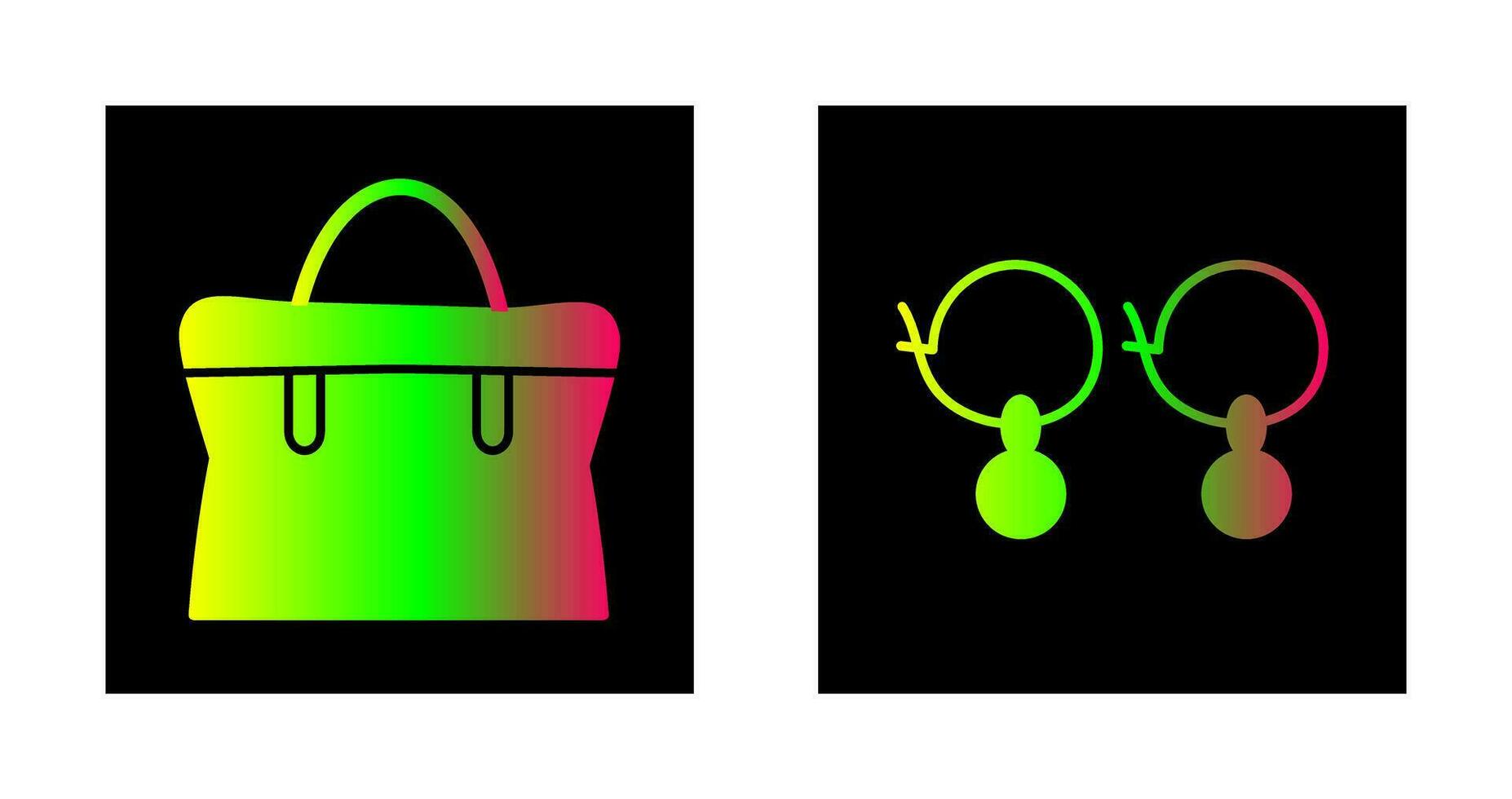 Bag and Earrings Icon vector